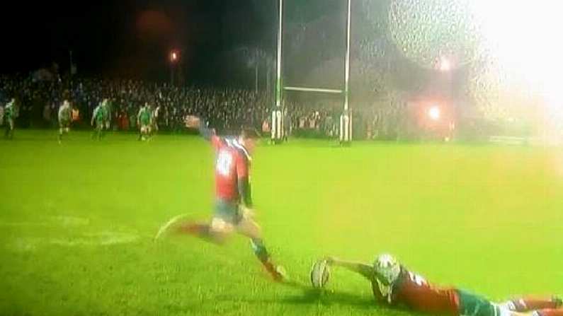 Vine: Ian Keatley Nails Amazing Kick In Near-Impossible Conditions Against Connacht