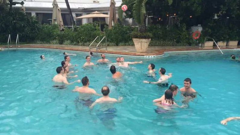 VIDEO: Just The Kilkenny Hurlers Playing Headers With Edwin Van Der Sar In Miami...