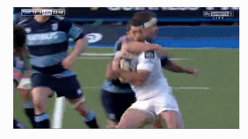 GIF: Jarrad Hoeta Sees Red For Clothesline Challenge On Rob Kearney