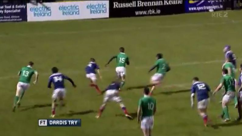 The Move For Billy Dardis' Try For Irish U20s Tonight Was Pure Perfection