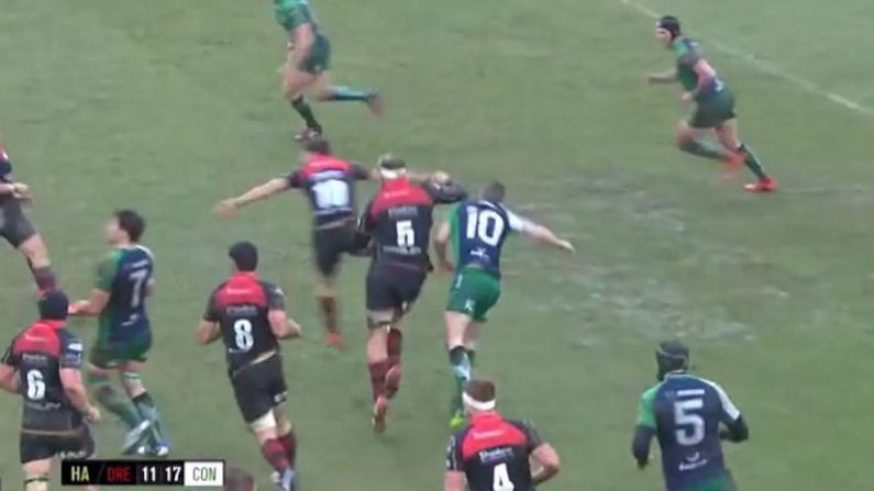 GIF: Dragons Player Sent Off For Vicious Elbow To Connacht Out-Half's Head