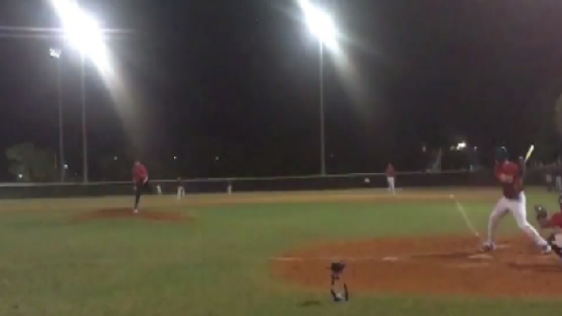Video: Jackie Tyrrell's Baseball Career Is Off To A Bad Start (For The Cameraman)