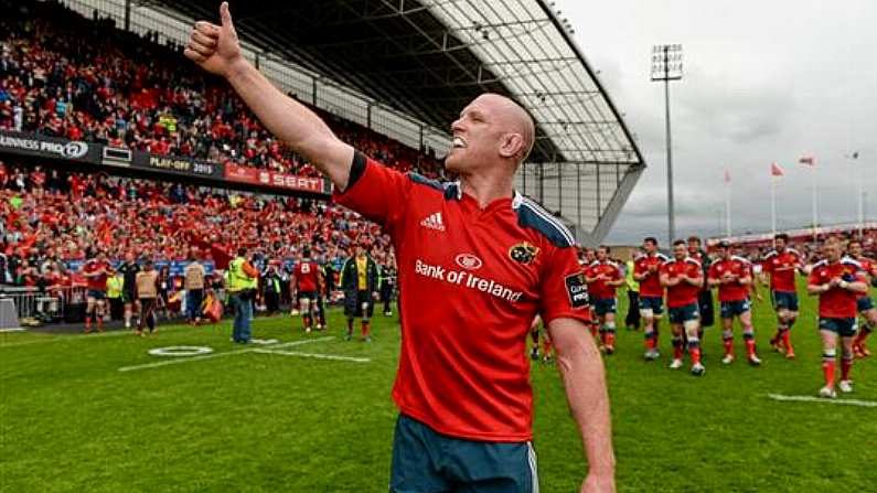 A Suitably Large Message To Paul O'Connell Has Been Unveiled In Limerick Today