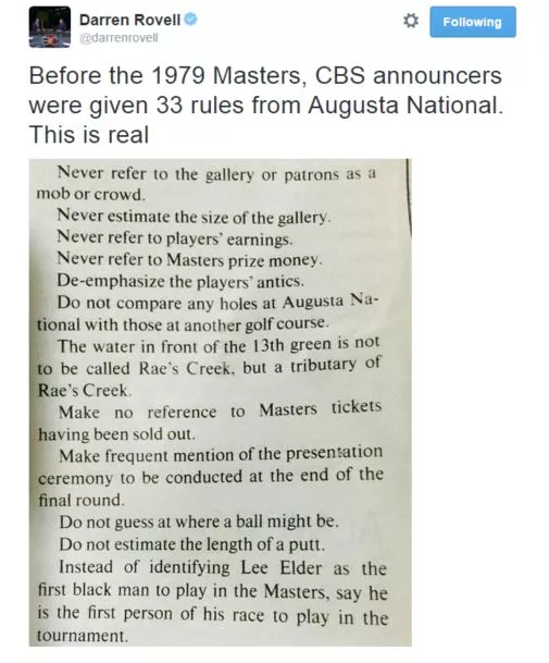 Masters Rules