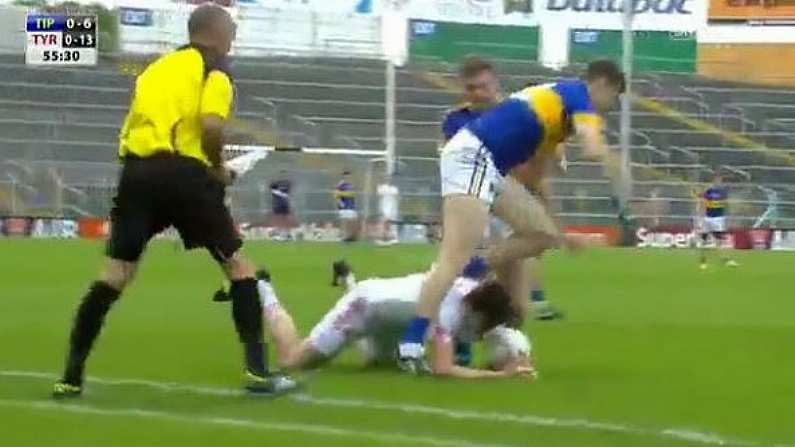 GIF: Liam Casey Decides To Use Tyrone Player As A Carpet