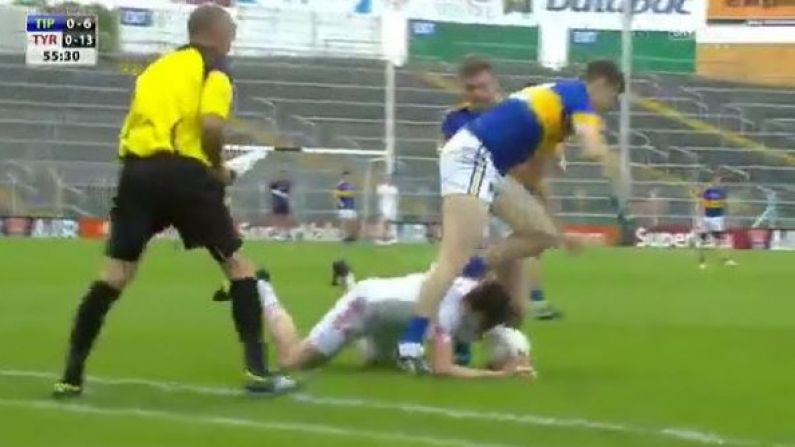 GIF: Liam Casey Decides To Use Tyrone Player As A Carpet