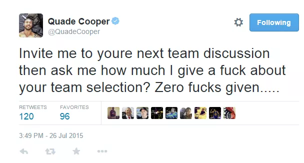 quade cooper tweet