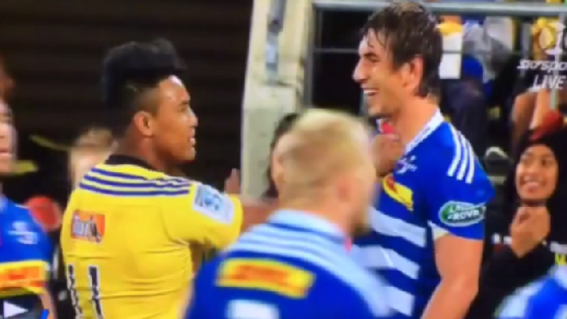 Video: Julian Savea The Clear Loser In This Entertaining Mid-Match Game Of Slaps