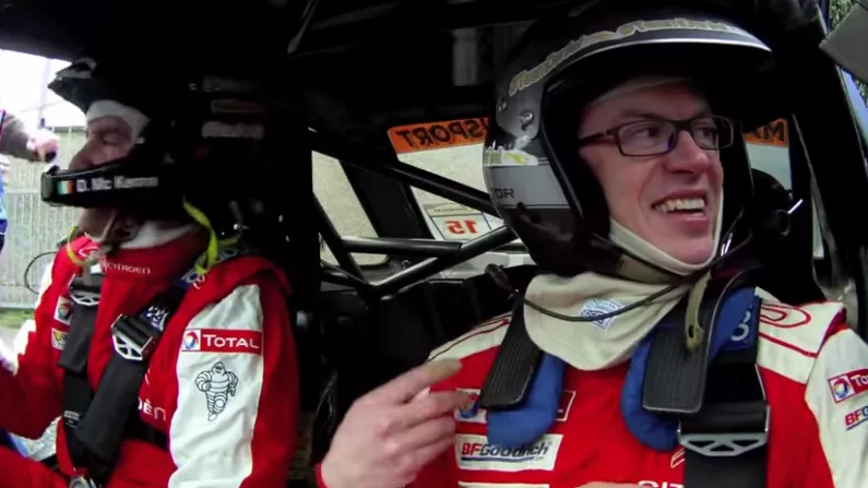 Video: "That's F****** Insane!" - Joe Brolly Takes A Spin In A Rally Car