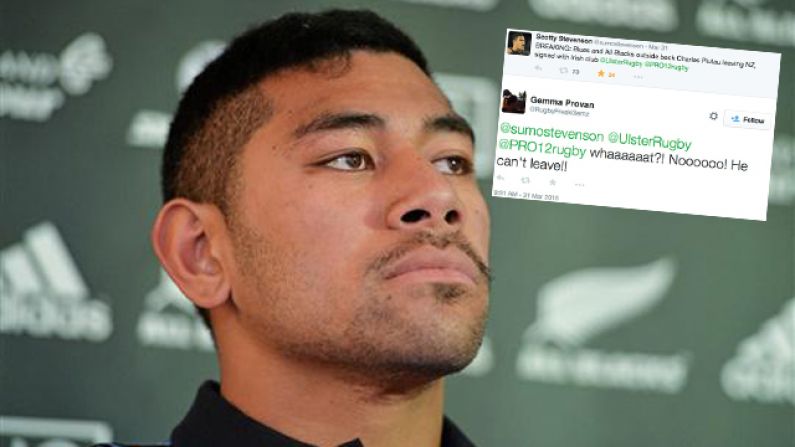 New Zealanders Really Are Not Happy About Losing Charles Piutau To Ulster
