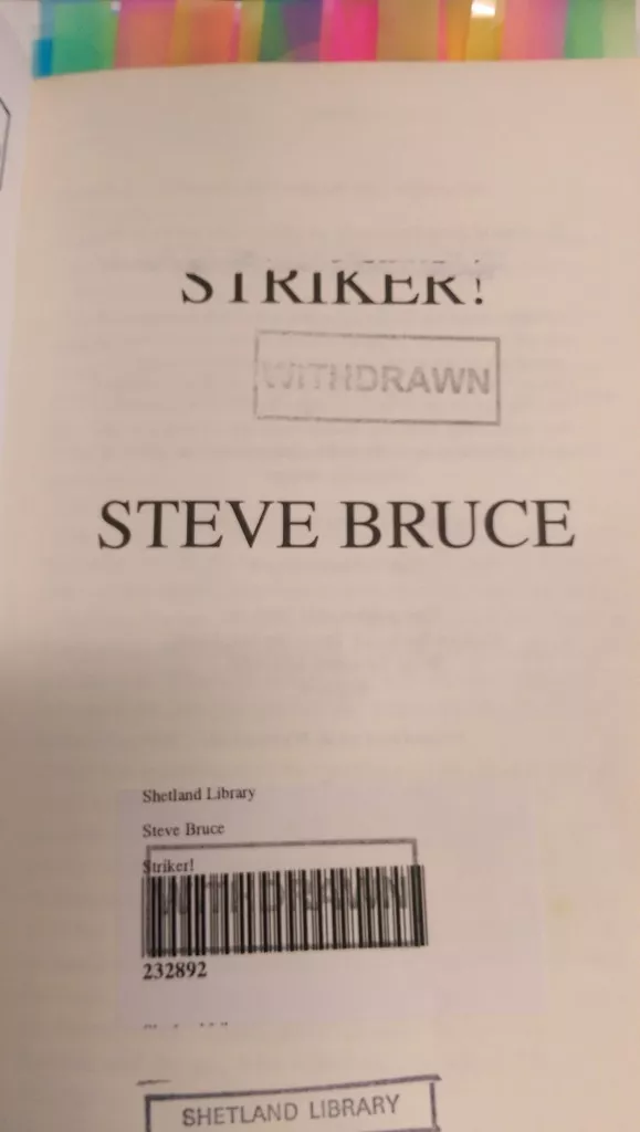 Steve Bruce book novel - 8 withdrawn