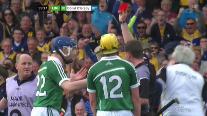 GIF: The Ridiculously Quick Sending Off Of Limerick's Seanie Tobin