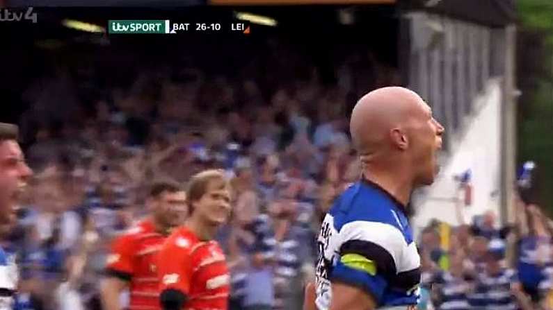 GIF: Peter Stringer Really Enjoyed His Try In The Aviva Premiership Semi-Final