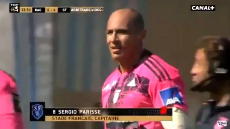 Video: A Refereeing Howler Sees Sergio Parisse Get Sent Off