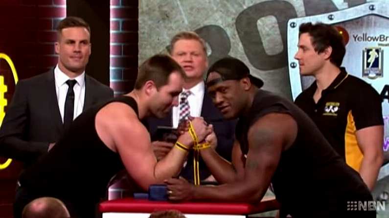 Video: Former Wallabies Winger Wendell Sailor Breaks Opponent's Arm In Charity Arm-Wrestle