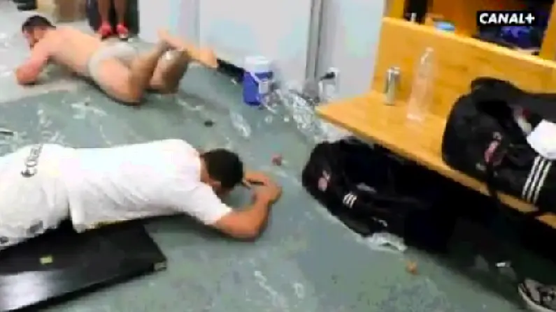 GIF: Stade Francais Give Us The World's Greatest Changing Room Celebration