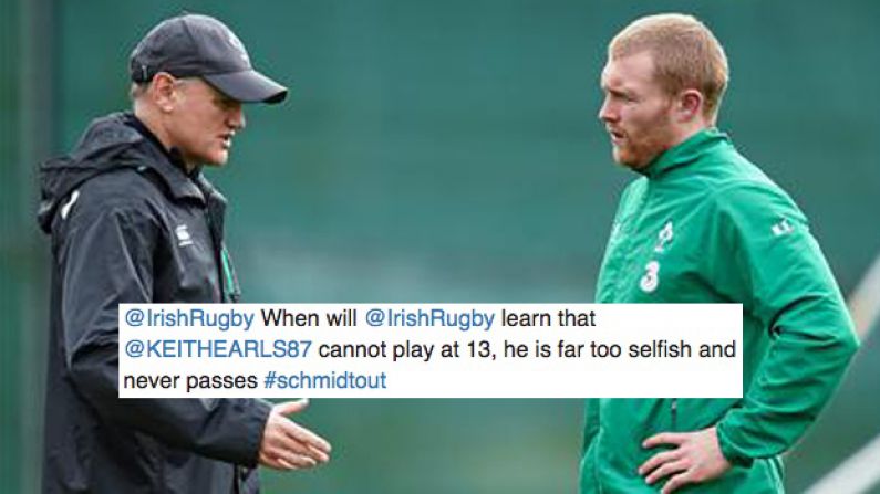 Keith Earls' Selection Leads To A Joe Schmidt Out Call