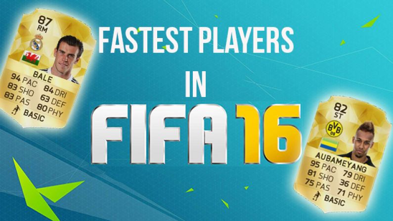 The Top 10 Fastest Players In FIFA 16