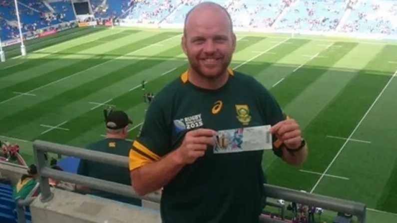 This South Africa Fan Had The Greatest Possible Reaction To Japan Defeat