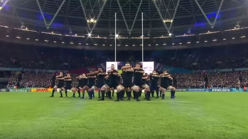 Watch: A Hair-Raising All Blacks 'Haka' At London's Olympic Stadium