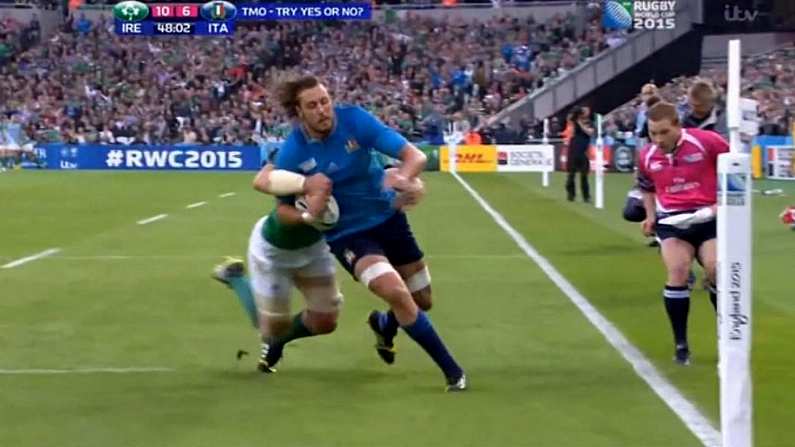 GIF: Peter O'Mahony Saves Ireland's Blushes With Fantastic Try Saving Tackle