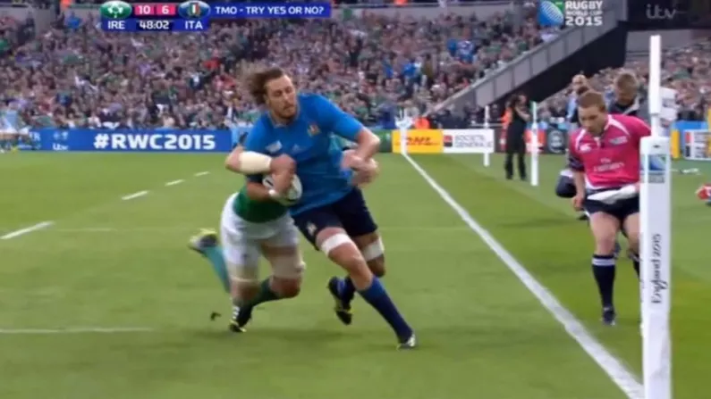 GIF: Peter O'Mahony Saves Ireland's Blushes With Fantastic Try Saving Tackle