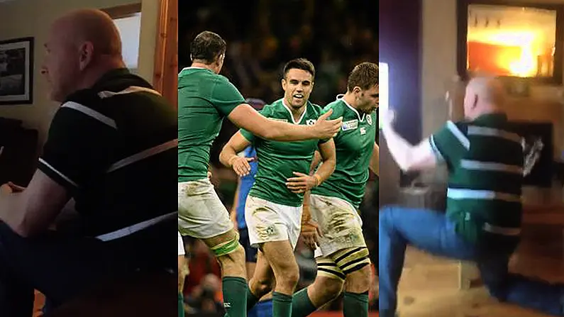 Watch: This Irish Rugby Fan Reacted Magnificently To Conor Murray's Try On Sunday