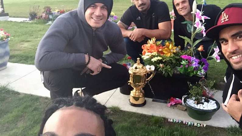 All Black Stars Have Paid A Very Special Visit To Jerry Collins' Graveside