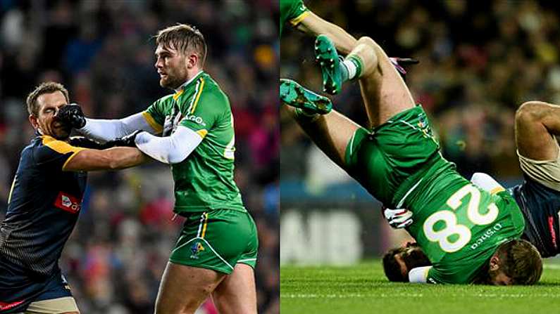 13 Wonderfully Physical Photos From The Bruising International Rules Test