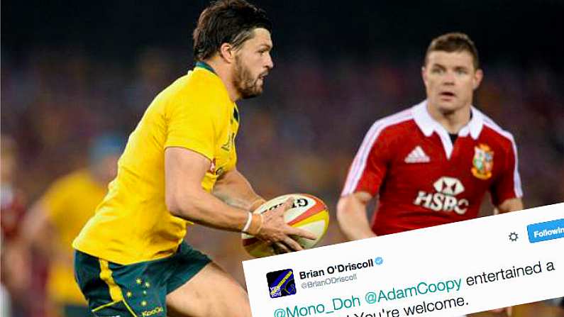 Adam Ashley-Cooper Looking Very Precious As Brian O'Driscoll's Continues Twitter Wind-Up