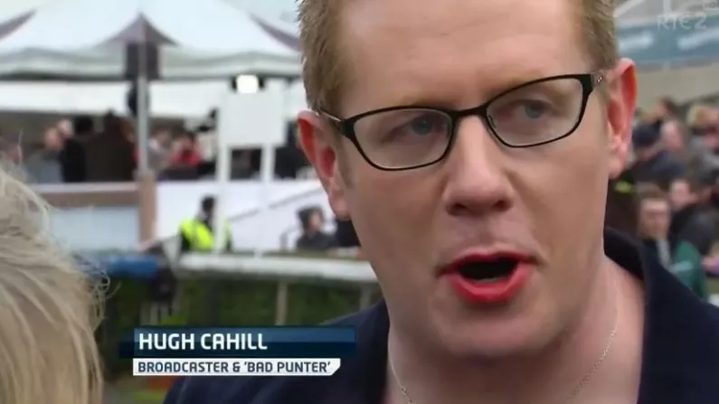 Watch: RTÉ's Hugh Cahill Explains Why He's Dressed Like Eddie Izzard At The Races