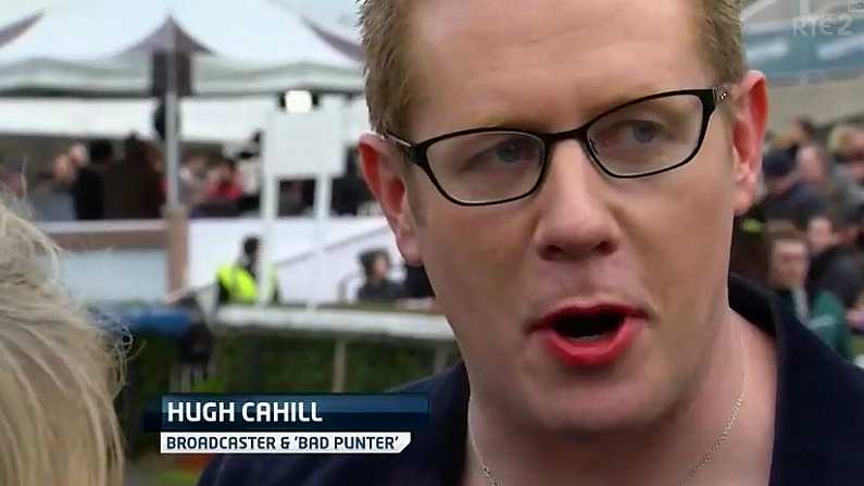 Watch: RTÉ's Hugh Cahill Explains Why He's Dressed Like Eddie Izzard At The Races