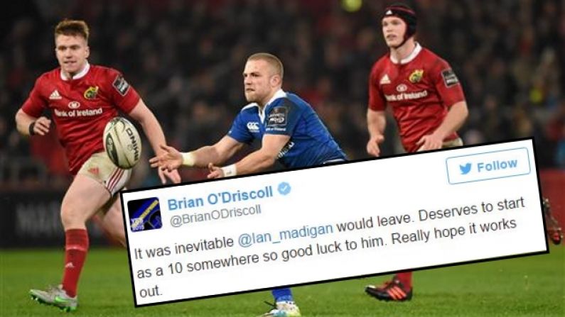 The Twitter Reaction To Announcement Of Ian Madigan's Leinster Departure