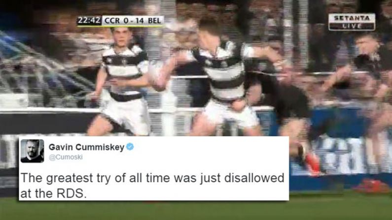 VIDEO: One Of The Best Tries Of The Year Has Been Disallowed In The Leinster Schools' Cup Final