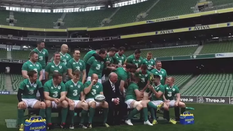 Watch: Embrace The Schoolboy Messing As Jonny Sexton Arrives Late For Ireland Team Photo