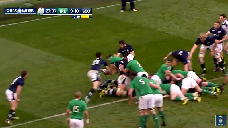 Watch: CJ Stander Jumps Over Wall Of Scots To Score His Second Ireland Try