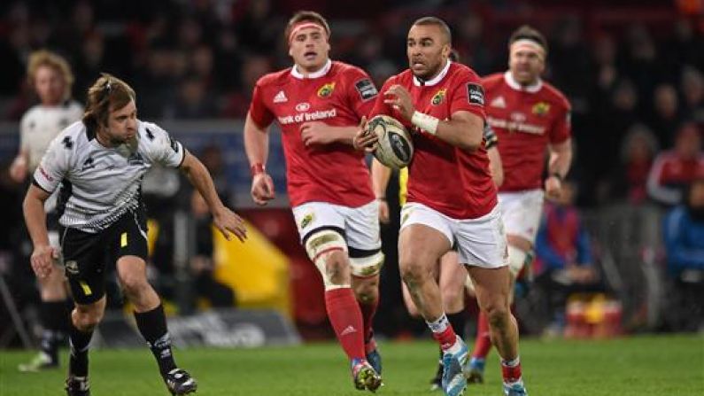 Simon Zebo Made Munster Rugby History On Friday Night