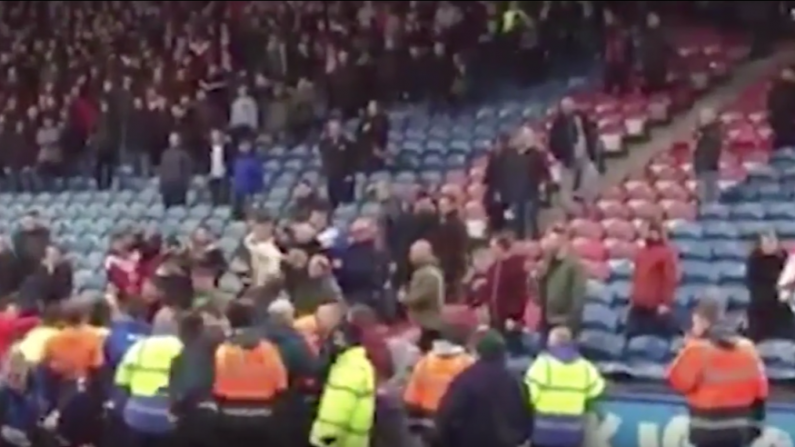 Disturbing Scenes As Salford Rugby Players Jump Into Crowd To Diffuse Fights Among Fans