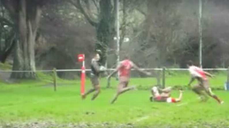 Video: Rugby Player Gets Smashed Celebrating A Try Way Too Early