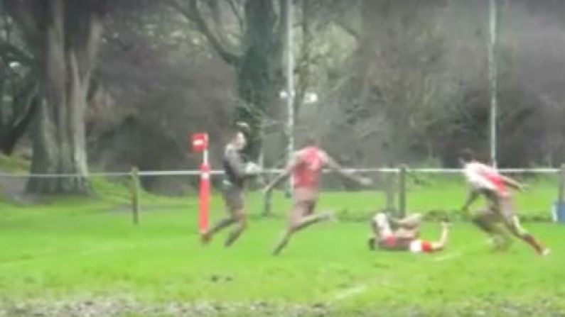 Video: Rugby Player Gets Smashed Celebrating A Try Way Too Early