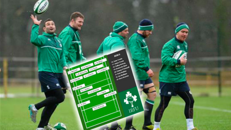 Ireland Set To Welcome Back Familiar Names With Expected Line Up To Face France