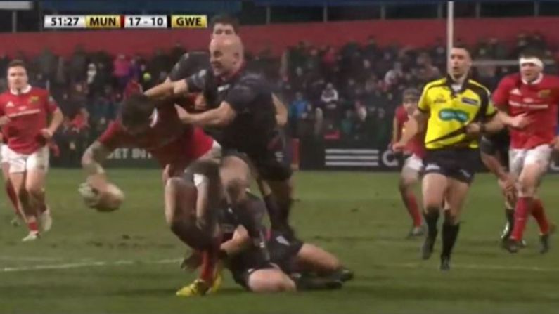 Former Cork Hurler Sets Up Munster Try With A Sexual Offload