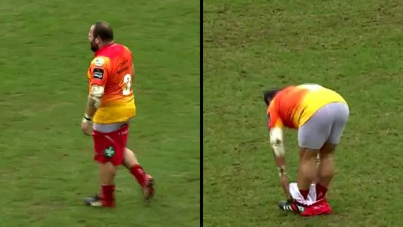 Watch: Scarlets Prop Fully Embraces His Own 'Donncha O'Callaghan' Wardrobe Malfunction