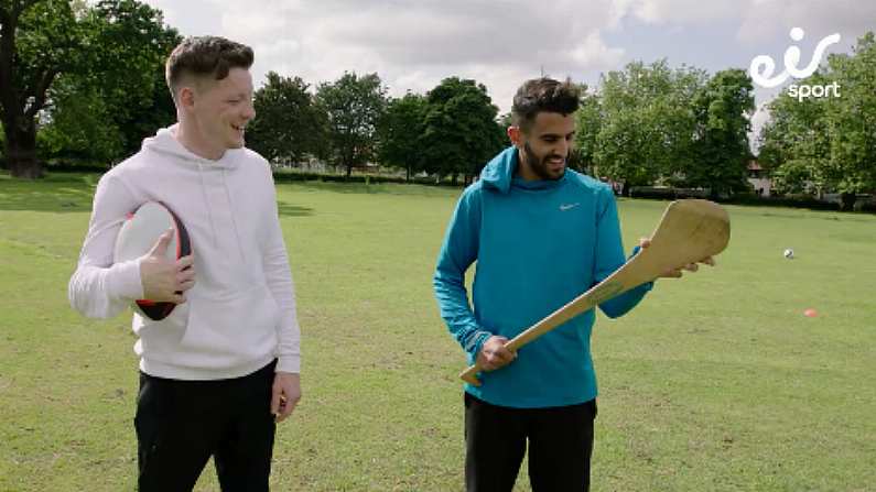 Watch: Riyad Mahrez Tries His Hand At Hurling, Unforgivably Calls It 'Cricket'