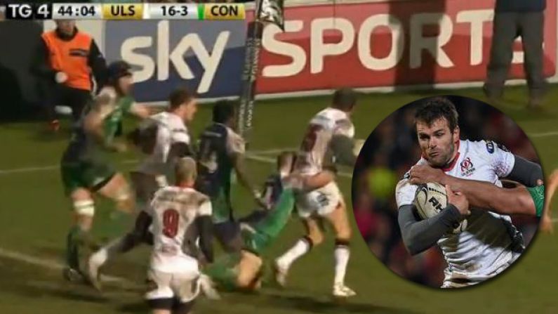 Watch: A Magnificent Offload From Jared Payne Secured Ulster's Final Try In Win Over Connacht