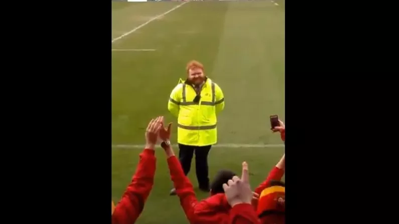 Watch: Cork Schools Rugby Fans Beautifully Serenade Steward Who Resembles Ed Sheeran