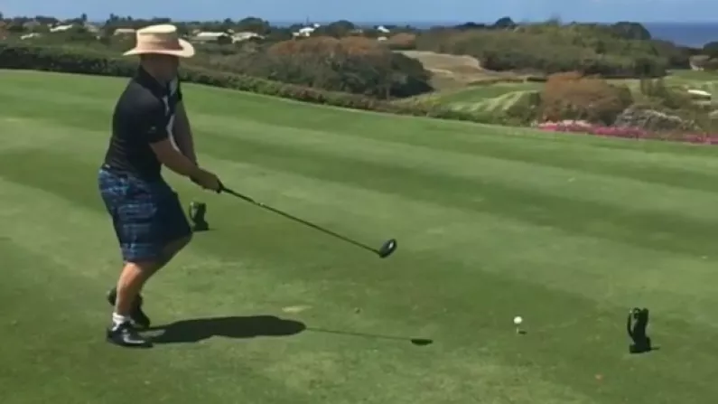 HAPPY GILMORE: Ian Madigan Hits Golf Balls Better Than Adam Sandler