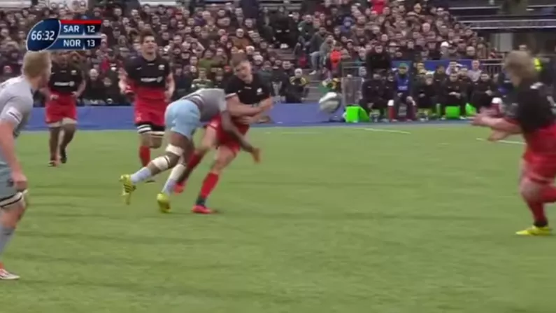 Watch: Courtney Lawes Smashes Owen Farrell Into Next Week With Borderline Hit