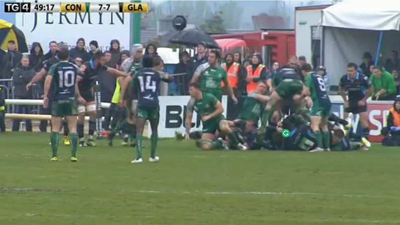 WATCH: Glasgow Prop Sent Off For Appalling Flying Head-Butt On Kieran Marmion