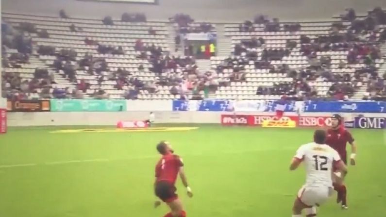 Watch: Canadian Rugby Player Channels His Inner-Odell Beckham To Produce Inhuman Try